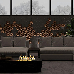 Гипсовая 3D панель с принтографией PM-41 варинант исполнения - 4 | Loft Concept в Перми