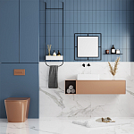 Настенное зеркало квадратной формы в черной металлической раме CORNER MIRROR BLACK варинант исполнения - 3 | Loft Concept в Перми