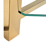 Стеллаж золото с прозрачными стеклянными полками Safekeeping варинант исполнения - 3 | Loft Concept в Перми