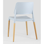 Пластиковый стул на ножках из массива бука Ferret Grey-Blue варинант исполнения - 4 | Loft Concept в Перми