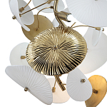 Подвесной светильник с белыми и золотистыми цветами Dahlia Flowers Lamp варинант исполнения - 4 | Loft Concept в Перми