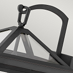 Настенный фонарь черного цвета с прозрачным стеклянным плафоном трапециевидной формы Hinkley варинант исполнения - 2 | Loft Concept в Перми