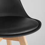 Стул с основой из пластика и мягким сиденьем Arvika Black варинант исполнения - 7 | Loft Concept в Перми