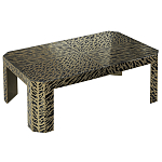 Дизайнерский кофейный стол с рисунком леопард Neytiri Beige Leopard варинант исполнения - 1 | Loft Concept в Перми