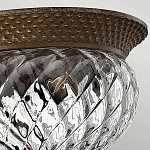 Потолочный светильник с чашеобразным плафоном из толстого волнообразного стекла и широким узорчатым основанием Hinkley варинант исполнения - 10 | Loft Concept в Перми