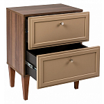 Тумба прикроватная бежевая из массива бука с 2-мя ящиками Wenge Light варинант исполнения - 4 | Loft Concept в Перми