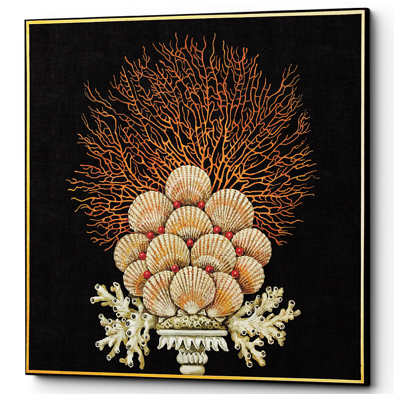 Постер Sea Vase Poster 7 Черный Бежевый Постер Sea Vase Poster 7 Черный Бежевый в Перми | Loft Concept