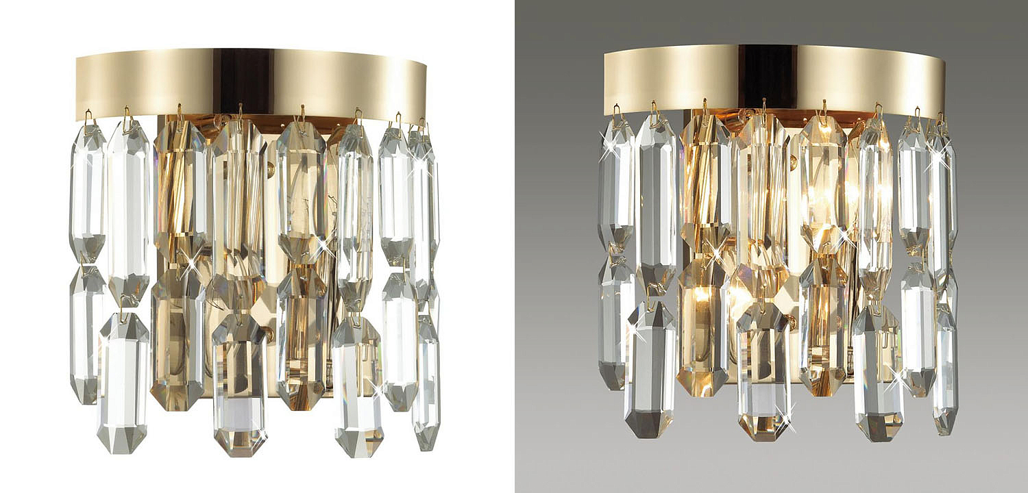 Бра Crystal Polyhedrons Wall Lamp Gold Бра Crystal Polyhedrons Wall Lamp Gold - Loft-Concept в Перми