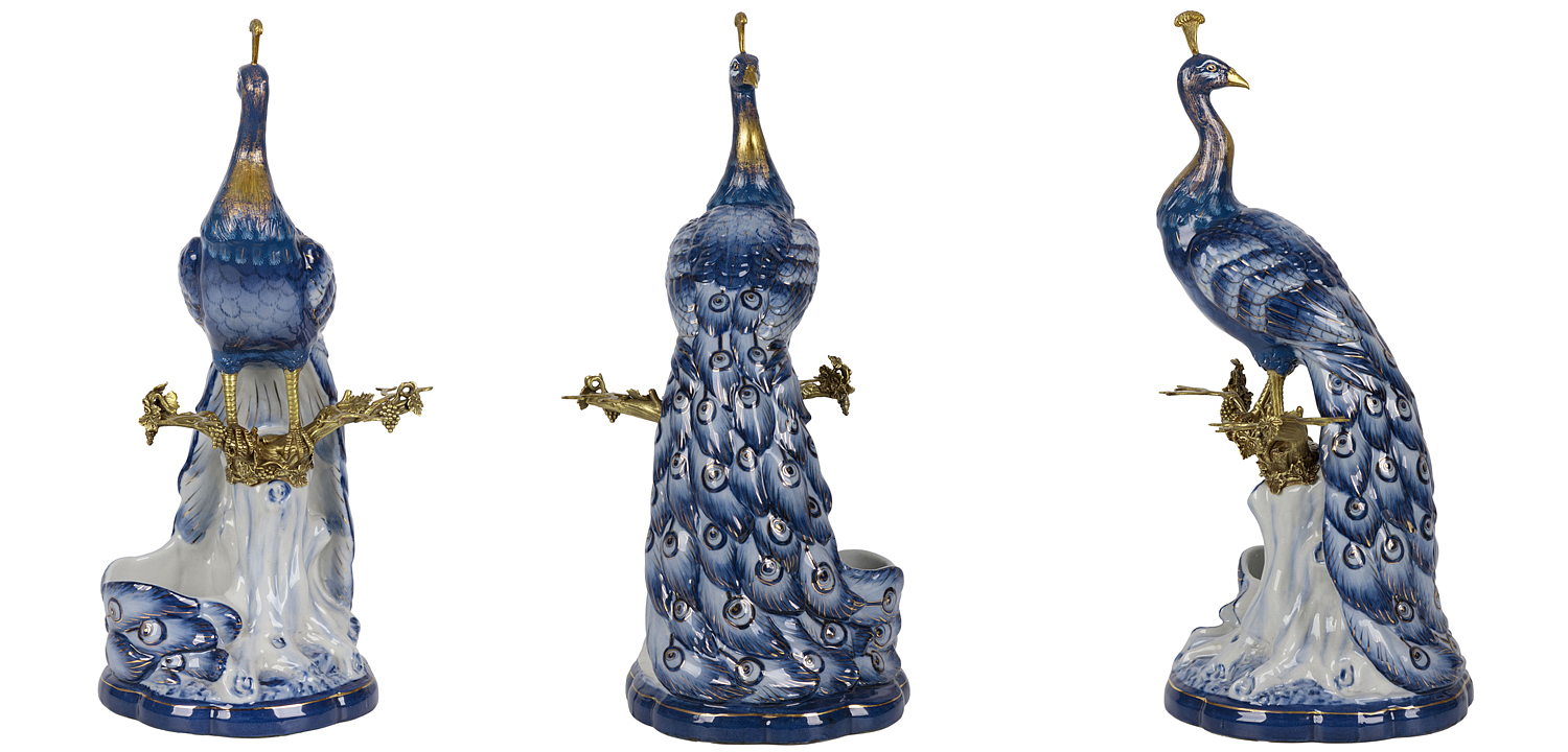 Статуэтка Peacock Blue White Статуэтка Peacock Blue White - Loft-Concept в Перми