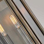 Настенный фонарь прямоугольной формы цвета состаренная латунь с двумя лампами Hinkley варинант исполнения - 2 | Loft Concept в Перми