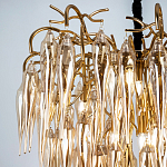 Люстра со стеклянными подвесками янтарного цвета Ambre Glass Chandelier 80 варинант исполнения - 2 | Loft Concept в Перми