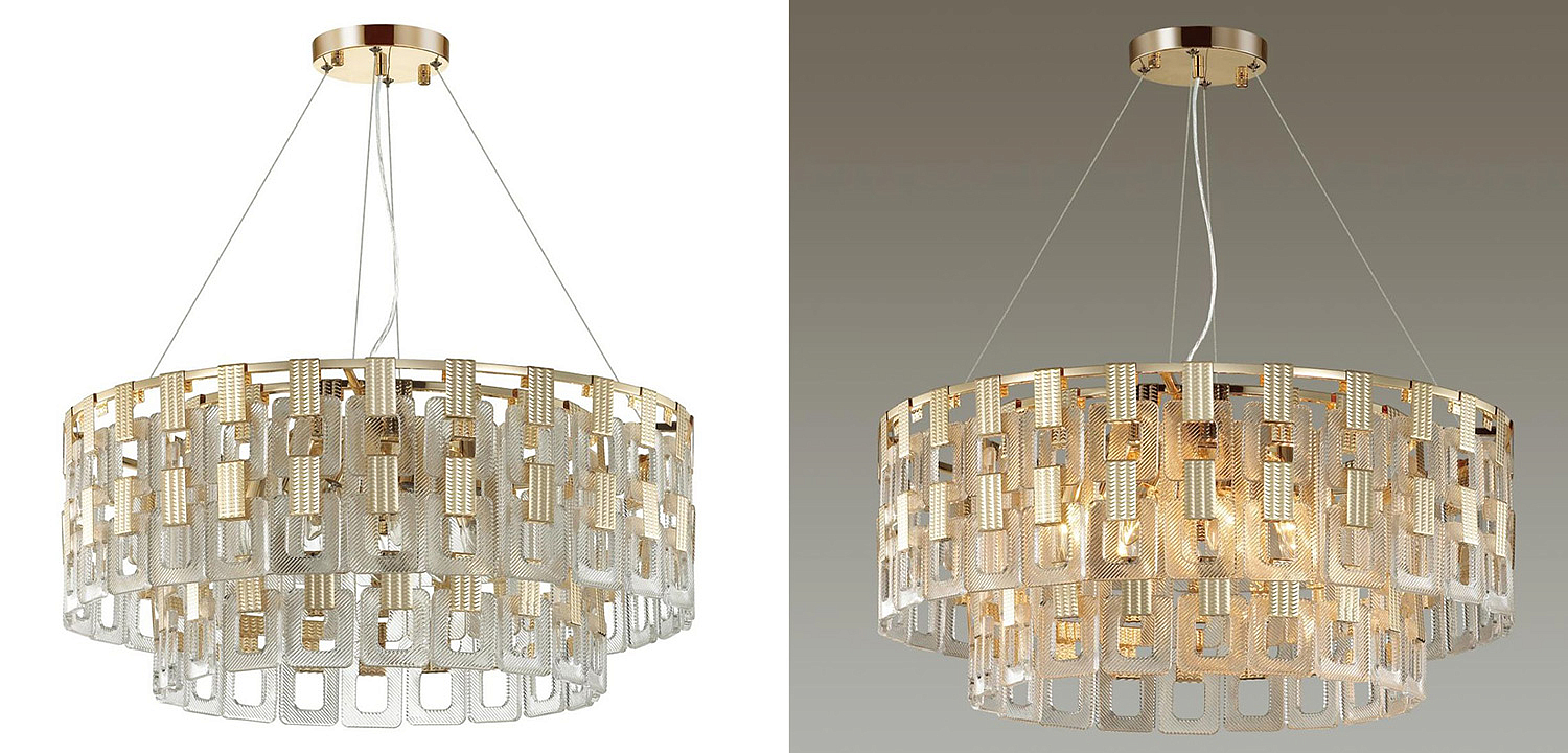 Люстра Ribbed Elements Pendant Round 67 Люстра Ribbed Elements Pendant Round 67 - Loft-Concept в Перми