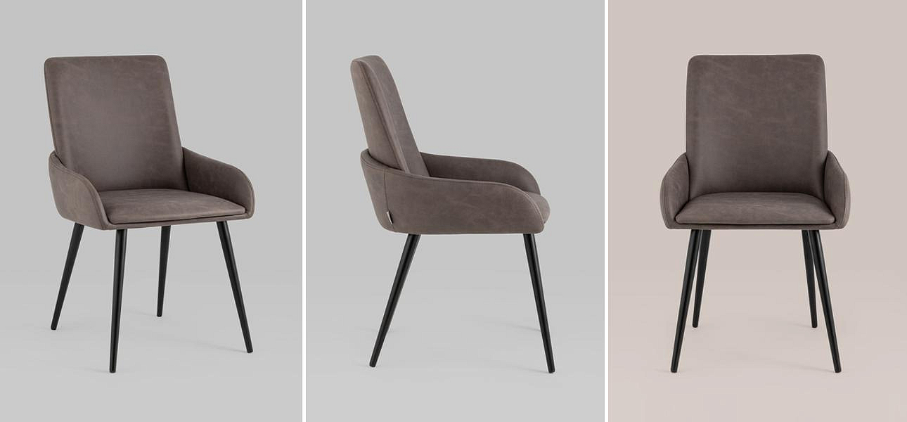 Стул Munchen Chair Коричневая Винтажная Экокожа Стул Munchen Chair Коричневая Винтажная Экокожа - Loft-Concept в Перми