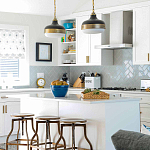 Подвесной светильник с круглым белым плафоном в индустриальном стиле Feiss варинант исполнения - 8 | Loft Concept в Перми