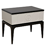 Тумбочка прикроватная с ящиком черно-серого цвета Noble Nightstand варинант исполнения - 1 | Loft Concept в Перми