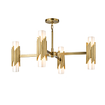 Люстра цвета латунь с 4-мя матовыми цилиндрическими плафонами Elstead Lighting варинант исполнения - 1 | Loft Concept в Перми