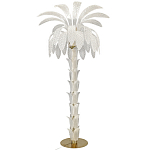Торшер Glass Decorated Palm Floor Lamp White Листья Пальмы  варинант исполнения - 4 | Loft Concept в Перми