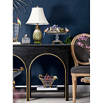 Чаша из прозрачного стекла на бронзовых ножках с фигурками попугаев Eden Garden варинант исполнения - 4 | Loft Concept в Перми