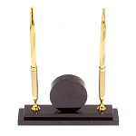 Часы настольные с двумя ручками из натурального камня Stone Clock варинант исполнения - 5 | Loft Concept в Перми