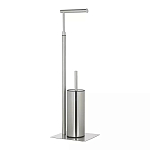 Держатель для туалетной бумаги с ершиком Chrome Bathroom Accessory варинант исполнения - 2 | Loft Concept в Перми