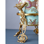 Ваза из голубого фарфора с рисунком птиц и цветов и декоративными элементами Blue Garden варинант исполнения - 10 | Loft Concept в Перми