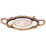 Поднос декоративный с фигурками птиц Mirror Surface Bronze варинант исполнения - 1 | Loft Concept в Перми