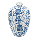 Ваза фарфоровая с узким горлышком и синими цветочными мотивами Independence варинант исполнения - 1 | Loft Concept в Перми