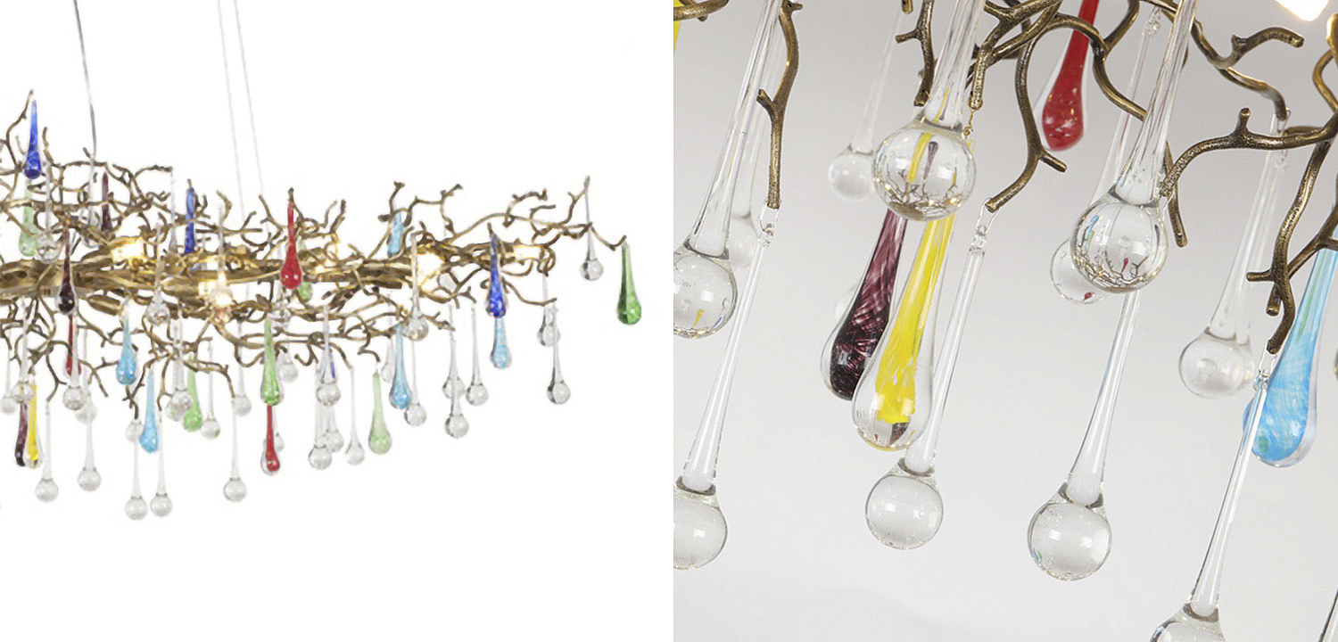 Люстра Waterfall Chandelier Colored Drops Люстра Waterfall Chandelier Colored Drops - Loft-Concept в Перми