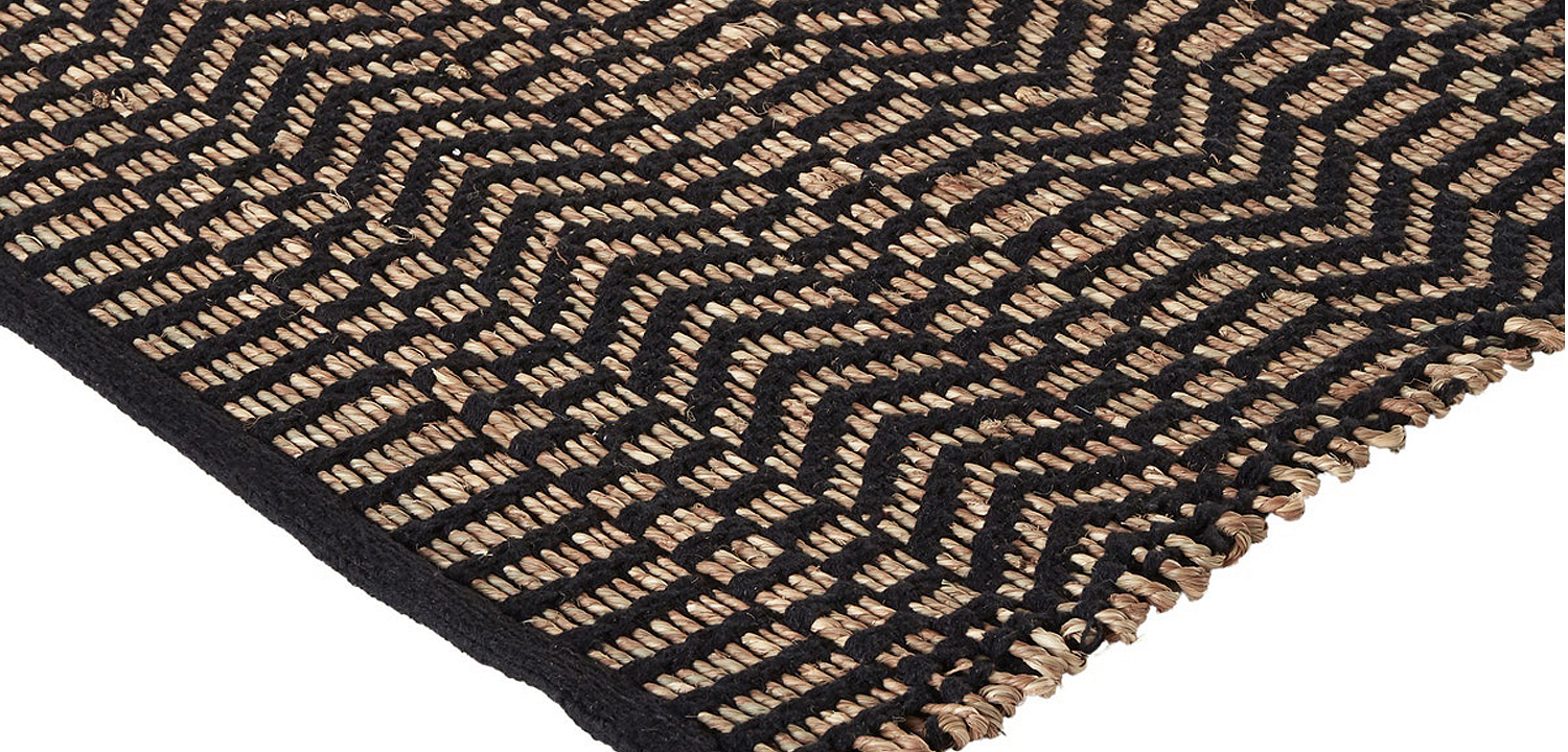 Ковер Zig Zag Carpet black Ковер Zig Zag Carpet black - Loft-Concept в Перми