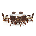 Комплект обеденный из ротанга Eloise grand варинант исполнения - 1 | Loft Concept в Перми