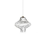 Подвесной светильник с плафоном из фактурного прозрачного стекла Light Ensemble варинант исполнения - 7 | Loft Concept в Перми