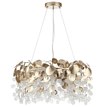 Люстра с декоративными подвесками из прозрачного стекла в форме монеток FAIRYTREE Light варинант исполнения - 6 | Loft Concept в Перми