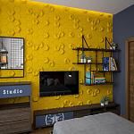 Гипсовая 3D Панель M-41 A, B варинант исполнения - 3 | Loft Concept в Перми