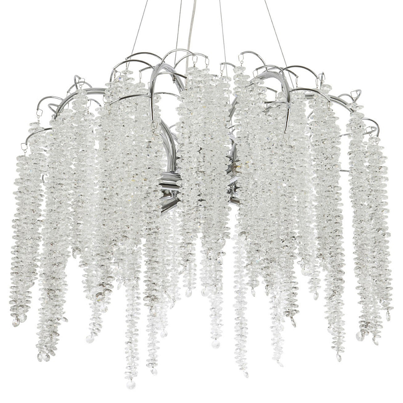 Люстра с хрустальными подвесками Bunch of Crystal Berries Silver Chandelier 8 Серебряный Прозрачный Люстра с хрустальными подвесками Bunch of Crystal Berries Silver Chandelier 8 Серебряный Прозрачный в Перми | Loft Concept