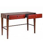 Стол письменный из массива бука с 2-мя ящиками красный Wenge Light варинант исполнения - 3 | Loft Concept в Перми