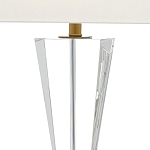 Настольная лампа с прозрачным корпусом и прямоугольным тканевым абажуром Charm and Luxury варинант исполнения - 1 | Loft Concept в Перми