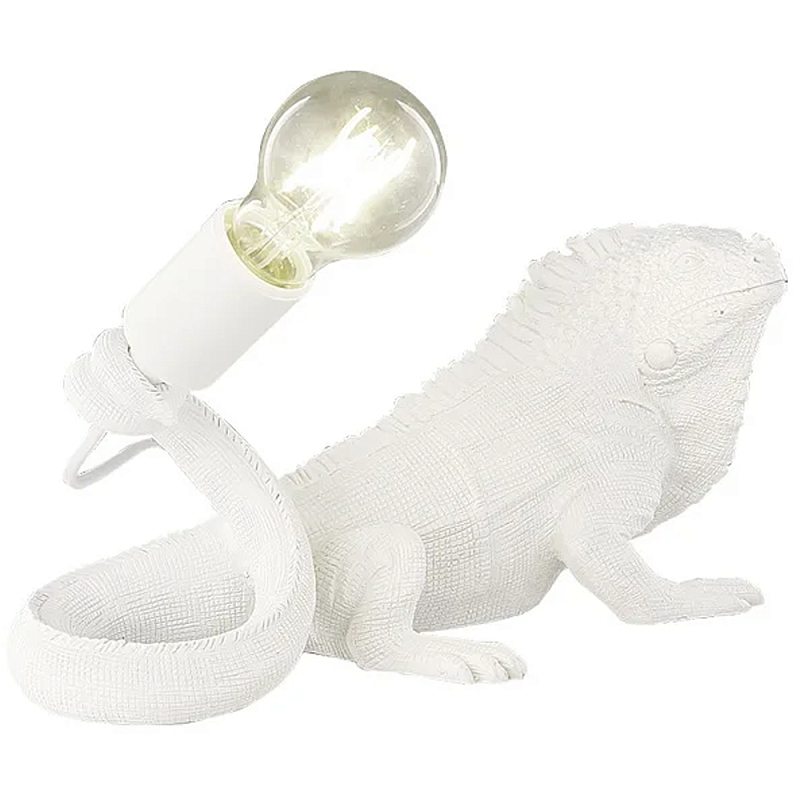 Настольная лампа в виде ящерицы Игуана Iguana Table Lamp Белый Настольная лампа в виде ящерицы Игуана Iguana Table Lamp Белый в Перми | Loft Concept