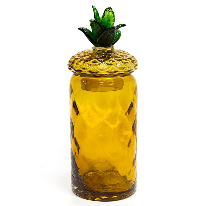 Ваза с крышкой Pineapple Transparent Amber L Янтарь (Amber) Зеленый Ваза с крышкой Pineapple Transparent Amber L Янтарь (Amber) Зеленый в Перми | Loft Concept