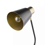 Настольная лампа с наклонным корпусом и подвижным плафоном в сочетании золотистого и чёрного цвета Work Surface Light варинант исполнения - 4 | Loft Concept в Перми