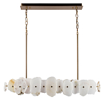 Подвесной светильник с фигурными элементами из белого алебастра Cryptocrystalline Stone варинант исполнения - 1 | Loft Concept в Перми