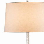 Торшер с тканевым абажуром на серебряном фактурном каркасе Thin Fakutra варинант исполнения - 1 | Loft Concept в Перми