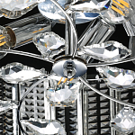 Люстра круглая на цепи цвета хром с прозрачными рельефными хрустальными пластинами Textured Glass Chandelier варинант исполнения - 9 | Loft Concept в Перми