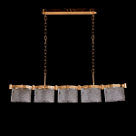 Люстра линейная с текстурными овальными абажурами Splendor Palace Style варинант исполнения - 2 | Loft Concept в Перми