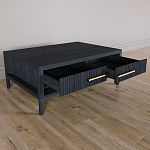 Кофейный стол Primo с двумя ящиками Черный дуб варинант исполнения - 8 | Loft Concept в Перми