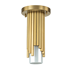 Потолочный светильник латунного цвета с цилиндрическим белым матовым плафоном Elstead Lighting варинант исполнения - 8 | Loft Concept в Перми