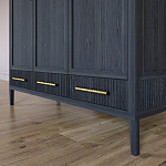 Большой Шкаф Primo Черный дуб с 3 дверьми и 3 выдвижными ящиками варинант исполнения - 6 | Loft Concept в Перми