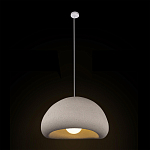 Подвесной светильник с куполообразным белым фактурным абажуром Sergey Makhno варинант исполнения - 3 | Loft Concept в Перми