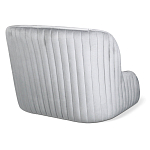 Барный стул со спинкой и подлокотниками на 4-х деревянных ножках Серый Велюр Ava Charm варинант исполнения - 3 | Loft Concept в Перми