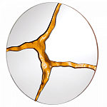 Зеркало кругле с декоративной золотой вставкой Golden Tree варинант исполнения - 1 | Loft Concept в Перми