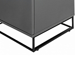 Шкаф-витрина цвета графит с полками и стеклянной дверью Strict Lines варинант исполнения - 5 | Loft Concept в Перми